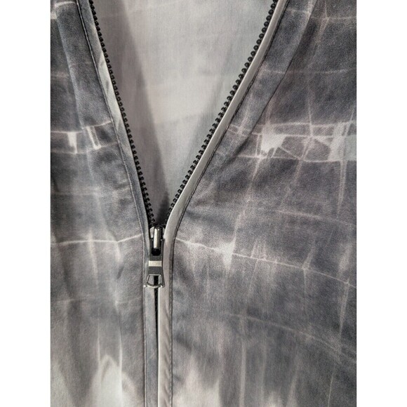 Go by Go Silk Small Black Gray Ombre 1/2 Zip Up Blouse Top Shirt N92 - Picture 4 of 11